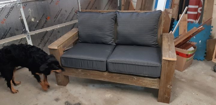 Reclaimed outdoor furniture loveseat Dusty Workbench