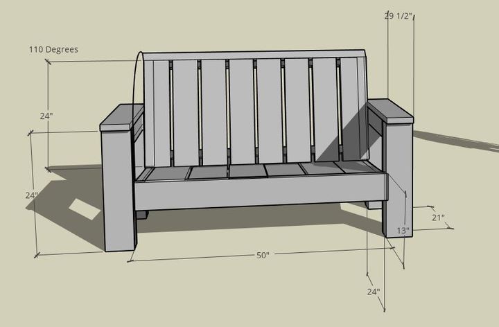 Reclaimed outdoor furniture loveseat | Dusty Workbench