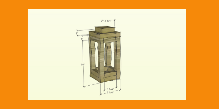 Wooden candle Lantern sketch