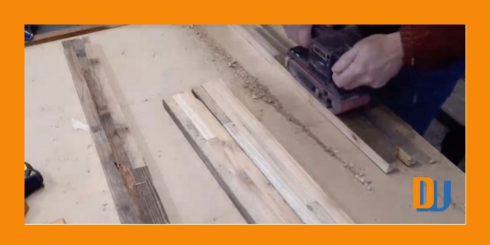 Sanding wood for mirror frame