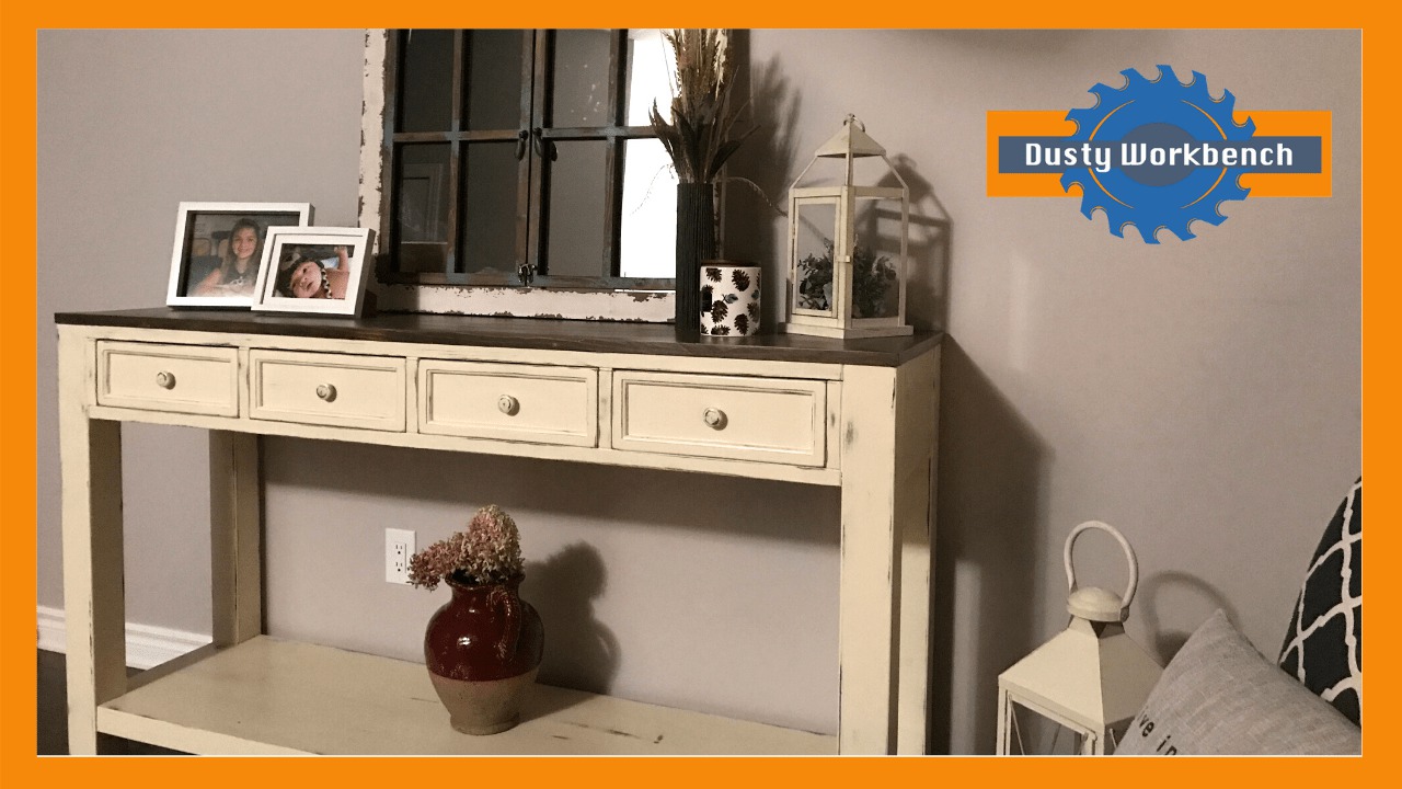 4-drawer console table 4-drawer console table using calcium carbonate diy chalk paint