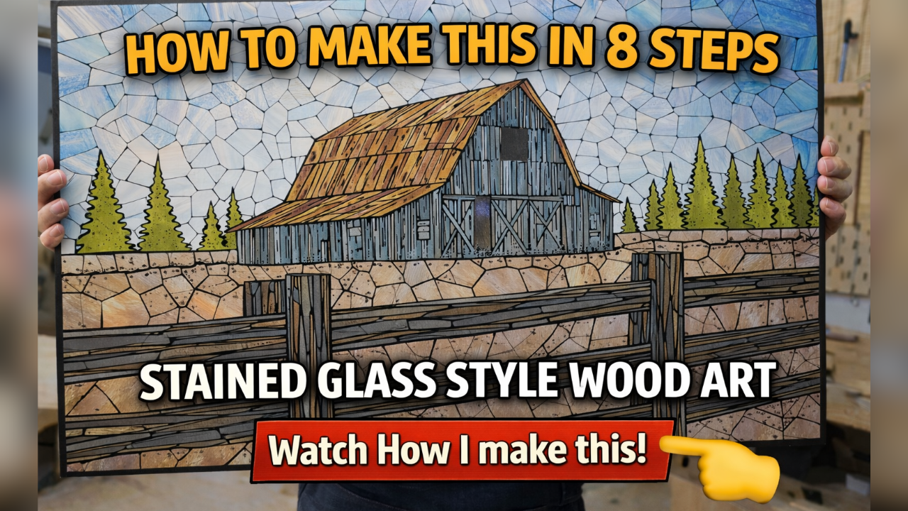 Stained Glass Style Wood Art